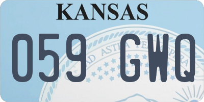 KS license plate 059GWQ