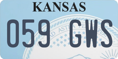 KS license plate 059GWS