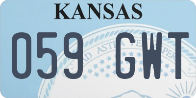 KS license plate 059GWT