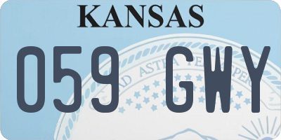 KS license plate 059GWY