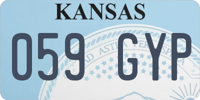 KS license plate 059GYP