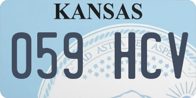 KS license plate 059HCV