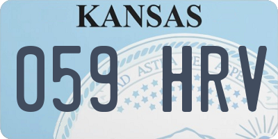 KS license plate 059HRV