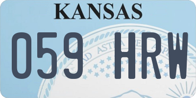 KS license plate 059HRW