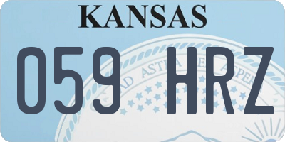 KS license plate 059HRZ