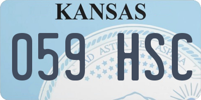 KS license plate 059HSC