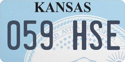 KS license plate 059HSE