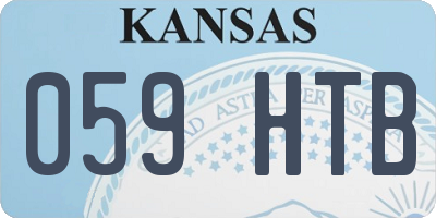 KS license plate 059HTB