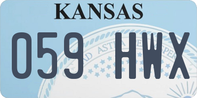 KS license plate 059HWX