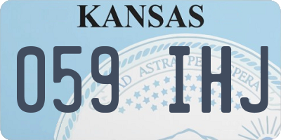 KS license plate 059IHJ