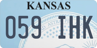 KS license plate 059IHK