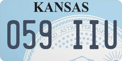 KS license plate 059IIU