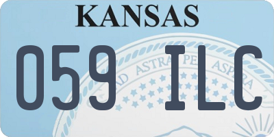 KS license plate 059ILC