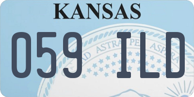 KS license plate 059ILD
