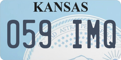 KS license plate 059IMQ