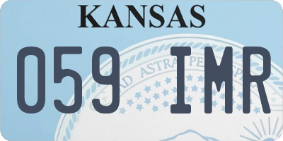 KS license plate 059IMR