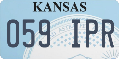KS license plate 059IPR