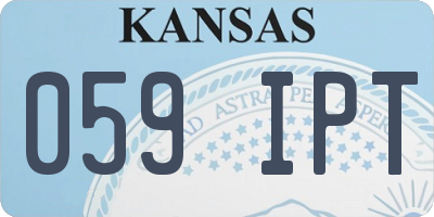 KS license plate 059IPT