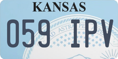 KS license plate 059IPV