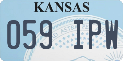 KS license plate 059IPW