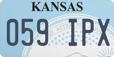 KS license plate 059IPX