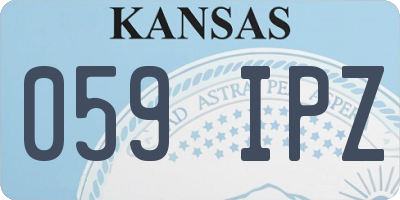 KS license plate 059IPZ