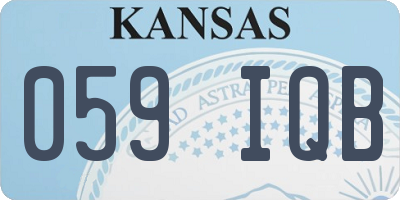 KS license plate 059IQB