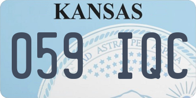 KS license plate 059IQC