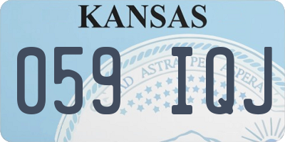 KS license plate 059IQJ