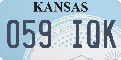 KS license plate 059IQK