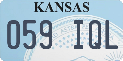 KS license plate 059IQL
