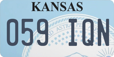 KS license plate 059IQN