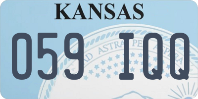 KS license plate 059IQQ