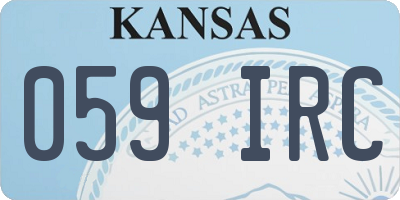KS license plate 059IRC