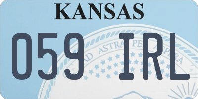 KS license plate 059IRL