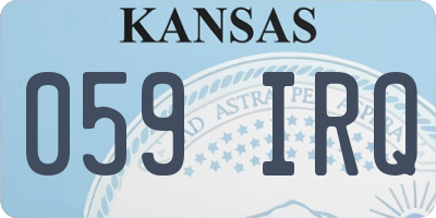 KS license plate 059IRQ