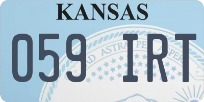KS license plate 059IRT
