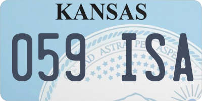 KS license plate 059ISA