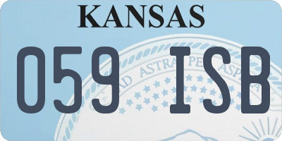 KS license plate 059ISB