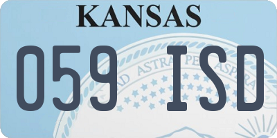 KS license plate 059ISD