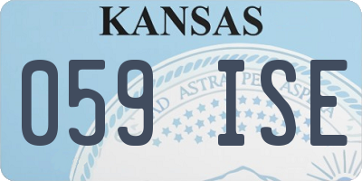 KS license plate 059ISE