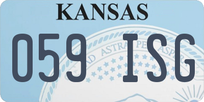 KS license plate 059ISG