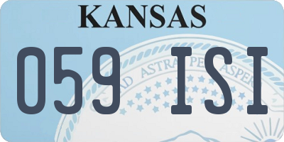 KS license plate 059ISI