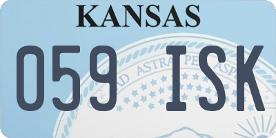 KS license plate 059ISK