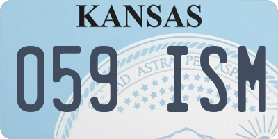 KS license plate 059ISM