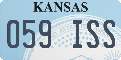 KS license plate 059ISS