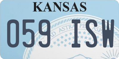 KS license plate 059ISW