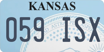KS license plate 059ISX