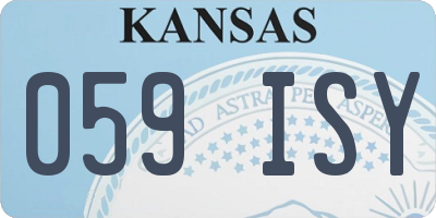 KS license plate 059ISY