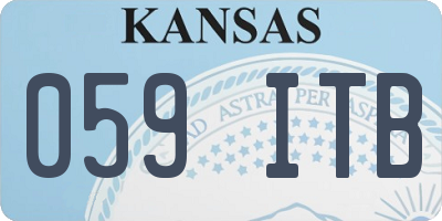 KS license plate 059ITB